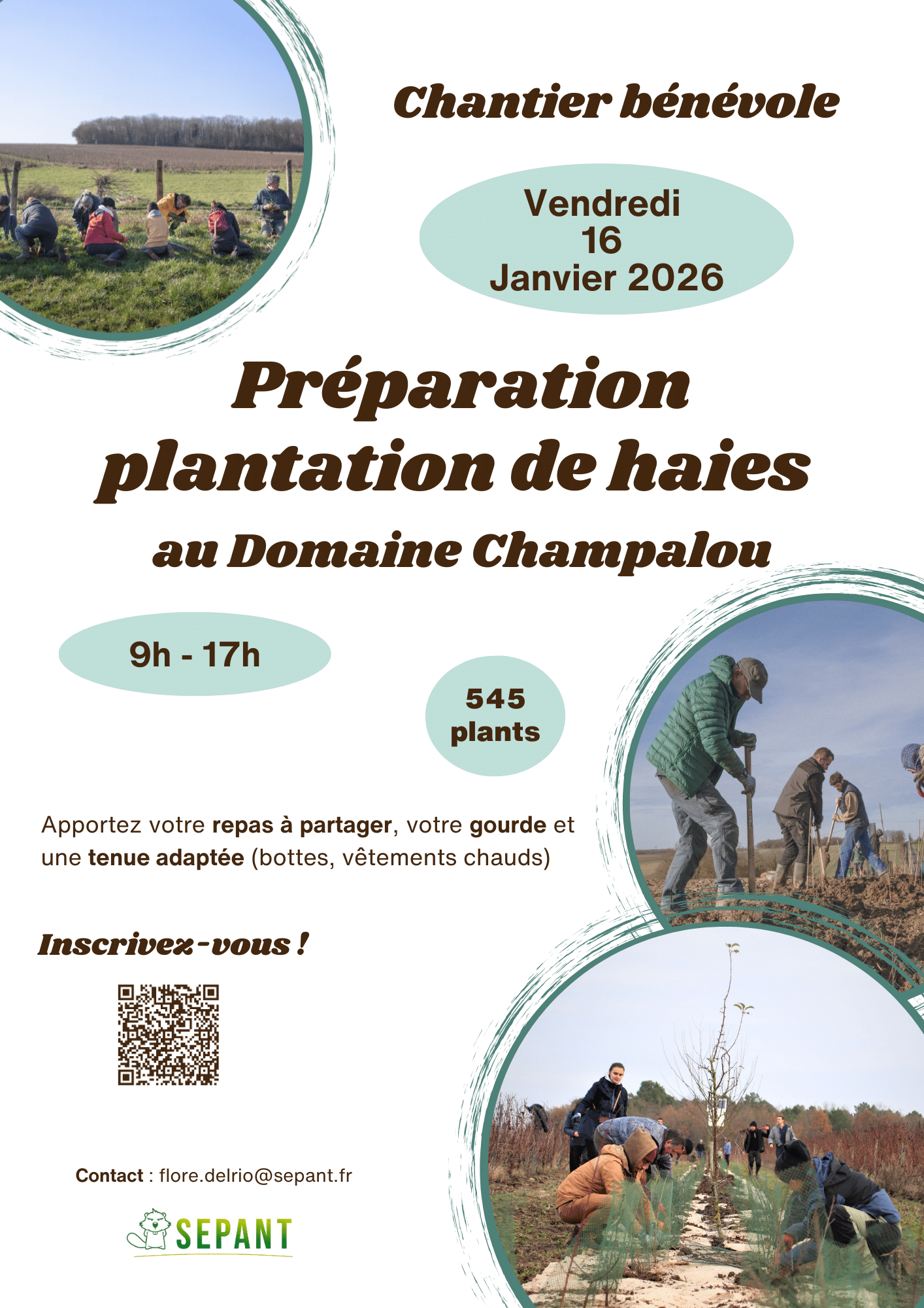 Venez préparer les plantations de haies au Domaine Champalou